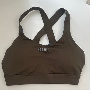 NOBULL Women's Dark Brown Sports Bra